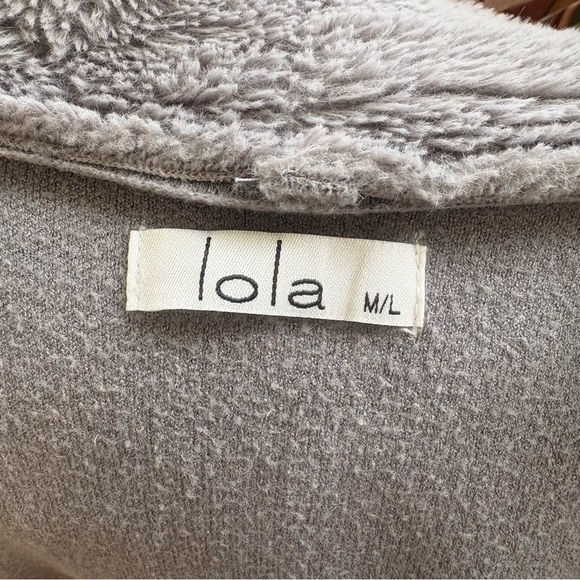 Lola Teddy Jacket Faux Fur cardigan snap closure, pockets - Picture 4 of 7